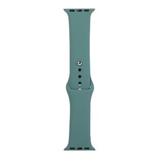 For Apple Watch Ultra 49mm / Series 8&7 45mm / SE 2&6&SE&5&4 44mm / 3&2&1 42mm Silicone Watch Band, Short Section (Female)(Pine Needles Green)