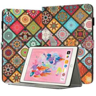 For iPad Air / Air 2 / 9.7 2017 / 2018 Painted Leather Smart Tablet Case(Ethnic Style)