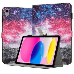 For iPad 10th Gen 10.9 2022 Painted Leather Smart Tablet Case(Starry Sky Cat)