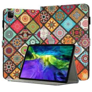 For iPad Pro 11 2022 / 2021 / 2020 Painted Leather Smart Tablet Case(Ethnic Style)