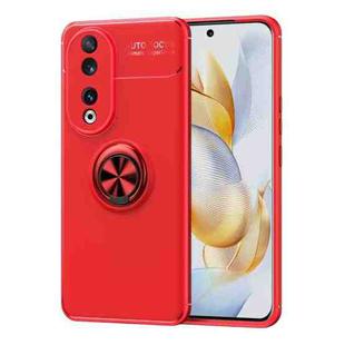 For Honor 90 Metal Ring Holder TPU Phone Case(Red)