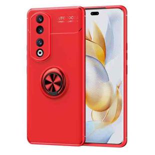 For Honor 90 Pro Metal Ring Holder TPU Phone Case(Red)