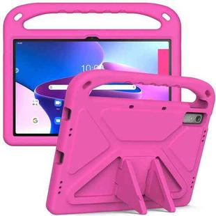 For Lenovo Tab P11 Gen 2 11.5 Handle EVA Shockproof Tablet Case with Holder(Rose Red)