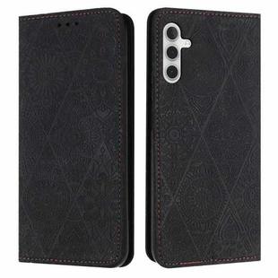 For Samsung Galaxy A54 5G Ethnic Embossed Adsorption Leather Phone Case(Black)