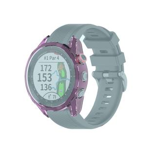 For Garmin Approach S62 Transparent TPU Silicone Watch Case(Transparent Purple)