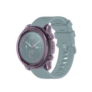 For Amazfit 3 Transparent TPU Silicone Watch Case(Transparent Purple)