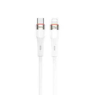 TOTU CB-2 Series USB-C / Type-C to 8 Pin Aluminum Alloy Skin Feel Data Cable, Length:2m(White)