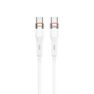 TOTU CB-2 Series USB-C / Type-C to USB-C / Type-C Aluminum Alloy Skin Feel Data Cable, Length:1m(White)