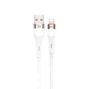 TOTU CB-2 Series USB to 8 Pin Aluminum Alloy Skin Feel Data Cable, Length:1m(White)
