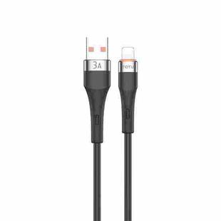 TOTU CB-2 Series USB to 8 Pin Aluminum Alloy Skin Feel Data Cable, Length:1m(Black)