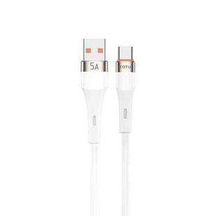 TOTU CB-2 Series USB to Type-C Aluminum Alloy Skin Feel Data Cable, Length:1m(White)
