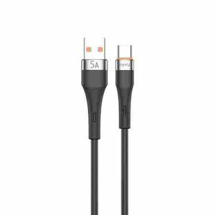 TOTU CB-2 Series USB to Type-C Aluminum Alloy Skin Feel Data Cable, Length:1m(Black)