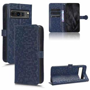 For Google Pixel 8 Pro Honeycomb Dot Texture Leather Phone Case(Blue)