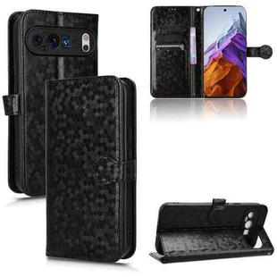 For Google Pixel 9 Honeycomb Dot Texture Leather Phone Case(Black)