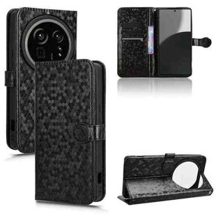 For Sharp Aquos R9 Pro SH-54E Honeycomb Dot Texture Leather Phone Case(Black)