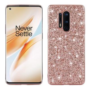 For OnePlus 8 Pro Glitter Powder Shockproof TPU Protective Case(Rose Gold)