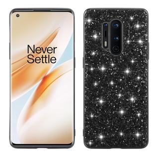 For OnePlus 8 Pro Glitter Powder Shockproof TPU Protective Case(Black)
