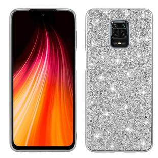 For Xiaomi Redmi Note 9 Pro Glitter Powder Shockproof TPU Protective Case(Silver)