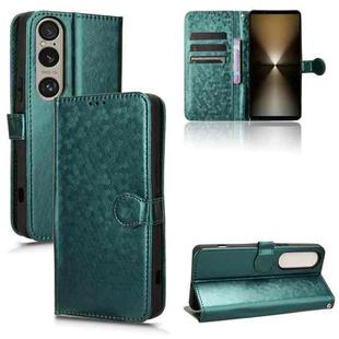 For Sony Xperia 1 VI Honeycomb Dot Texture Leather Phone Case(Green)