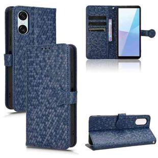 For Sony Xperia 10 VI Honeycomb Dot Texture Leather Phone Case(Blue)