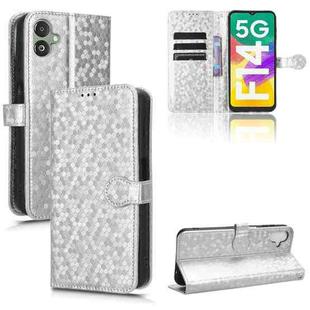 For Samsung Galaxy F14 Honeycomb Dot Texture Leather Phone Case(Silver)