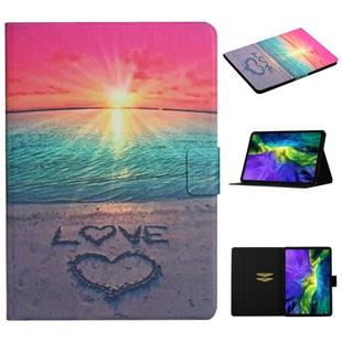 For iPad 11 Pro (2020) Colored Drawing Pattern Horizontal Flip Leather Tablet Case with Holder & Card Slots & Sleep / Wake-up Function(Sunrise)
