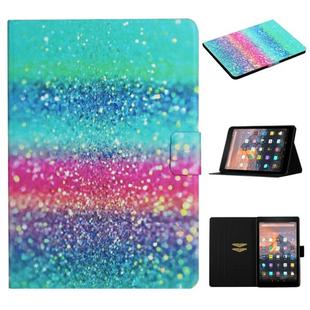 For Amazon Kindle Fire HD10 (2017) Colored Drawing Pattern Horizontal Flip Leather Case with Holder & Card Slots & Sleep / Wake-up Function(Colored Sand)