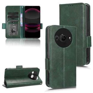 For Sharp Aquos R8 Pro Symmetrical Triangle Pattern Leather Phone Case(Green)