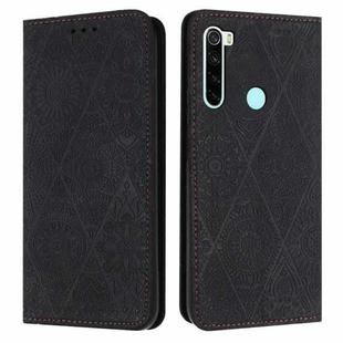 For Redmi Note 8 Ethnic Embossed Adsorption Leather Phone Case(Black)