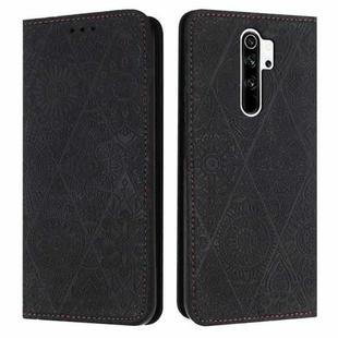 For Redmi Note 8 Pro Ethnic Embossed Adsorption Leather Phone Case(Black)