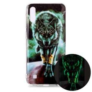 For Samsung Galaxy A10 Luminous TPU Soft Protective Case(Ferocious Wolf)