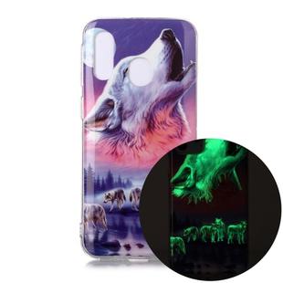For Samsung Galaxy A40 Luminous TPU Soft Protective Case(Seven Wolves)
