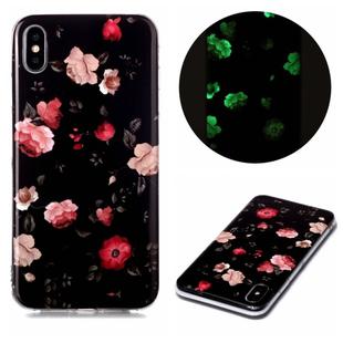 For iPhone XS Max Luminous TPU Soft Protective Case(Rose)