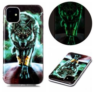 For iPhone 11 Luminous TPU Soft Protective Case(Ferocious Wolf)