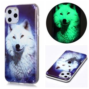 For iPhone 11 Pro Luminous TPU Soft Protective Case(Starry Sky Wolf)