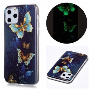 For iPhone 11 Pro Luminous TPU Soft Protective Case(Double Butterflies)