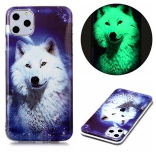 For iPhone 11 Pro Max Luminous TPU Soft Protective Case(Starry Sky Wolf)