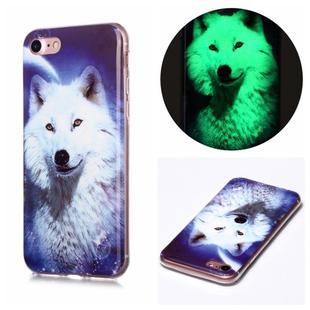 For iPhone SE 2022 / SE 2020 / 8 / 7 Luminous TPU Soft Protective Case(Starry Sky Wolf)