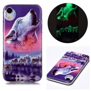 For iPhone XR Luminous TPU Soft Protective Case(Seven Wolves)