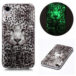 For iPhone XR Luminous TPU Soft Protective Case(Leopard Tiger)