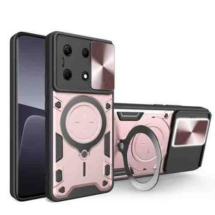 For Infinix Note 30 4G/5G CD Texture Sliding Camshield Magnetic Holder Phone Case(Pink)