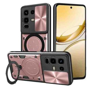 For Infinix Note 50s CD Texture Sliding Camshield Magnetic Holder Phone Case(Pink)