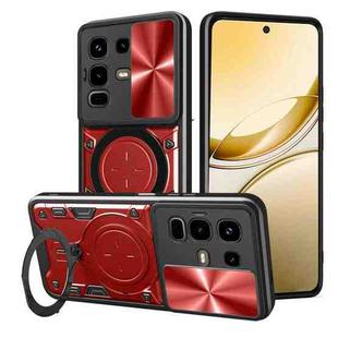 For Infinix Note 50s CD Texture Sliding Camshield Magnetic Holder Phone Case(Red)
