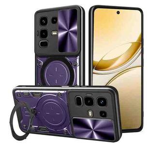 For Infinix Note 50s CD Texture Sliding Camshield Magnetic Holder Phone Case(Purple)