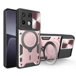 For Xiaomi Redmi Note 13 Pro 5G CD Texture Sliding Camshield Magnetic Holder Phone Case(Pink)