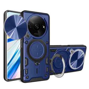 For Xiaomi Redmi A3 CD Texture Sliding Camshield Magnetic Holder Phone Case(Blue)