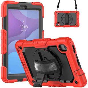 For Lenovo Tab M8 HD 2020/2019 Silicone Hybrid PC Tablet Case with Shoulder Strap(Red)