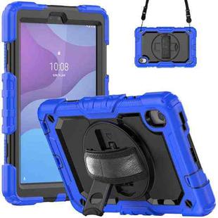 For Lenovo Tab M8 HD 2020/2019 Silicone Hybrid PC Tablet Case with Shoulder Strap(Blue)
