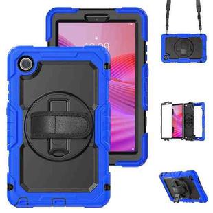For Lenovo Tab K9 / Tab One Silicone Hybrid PC Tablet Case with Shoulder Strap(Blue)
