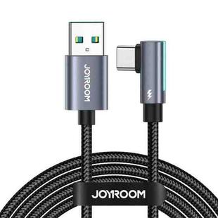 JOYROOM S-AC027A17 3A USB to USB-C/Type-C Elbow Fast Charging Data Cable, Length:2m(Blue)